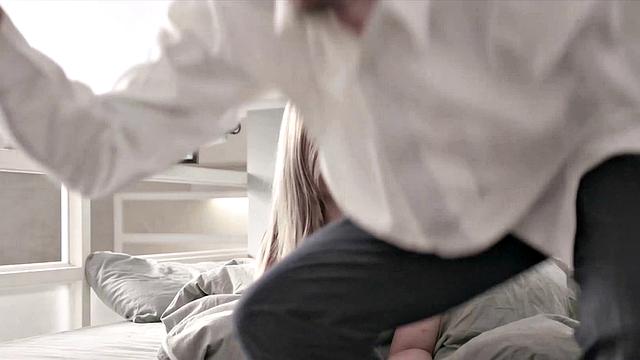 Lin misses work and colleague comes and fucks her