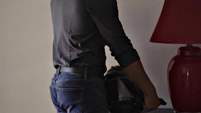 Trans rimmed before cockriding in erotic couple