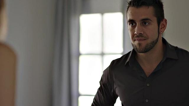 Trans rimmed before cockriding in erotic couple