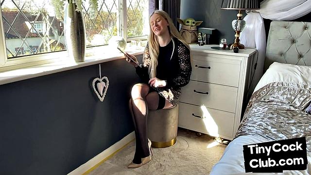 SPH solo domina disgusted by small dick pics from tablet