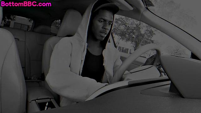 Stranded black thug throatfucked by white guy