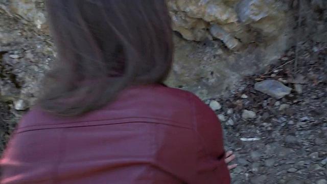 Picked up babe riding stranger outdoor for cash