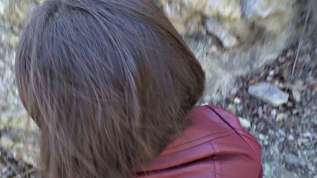 Picked up babe riding stranger outdoor for cash