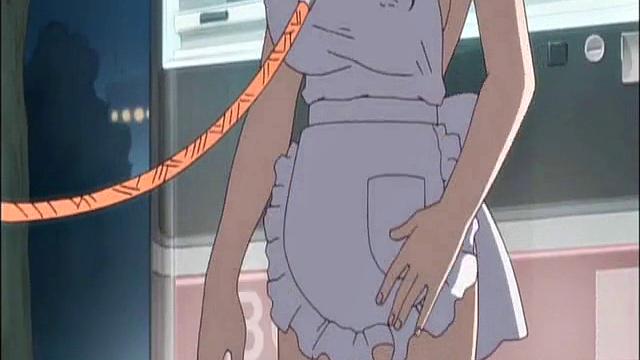 Maid In Apron Humiliated And Walked With Leash