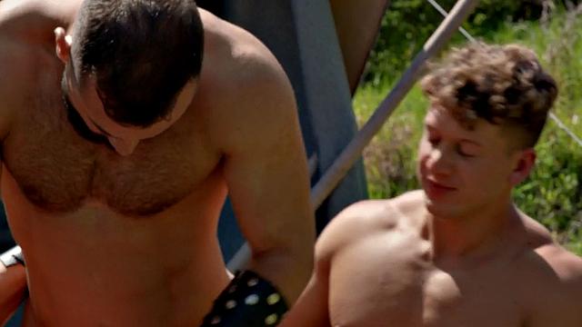 Viking barebacking each other in orgy outsoor