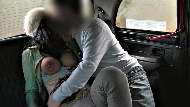 Horny Babe Has Her Tits Out Before Cabbie Whips Out Dick