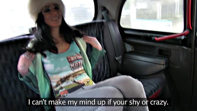 Horny Babe Has Her Tits Out Before Cabbie Whips Out Dick