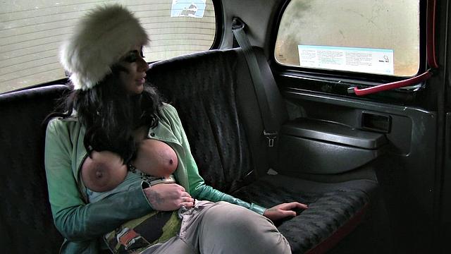 Horny Babe Has Her Tits Out Before Cabbie Whips Out Dick