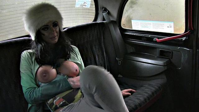 Horny Babe Has Her Tits Out Before Cabbie Whips Out Dick