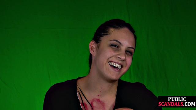 Cockhungry cutie riding in public