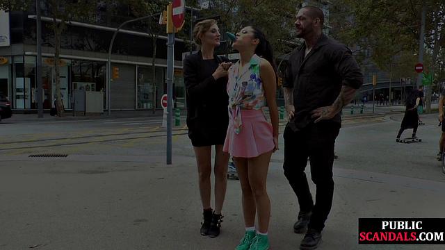 Cockhungry cutie riding in public