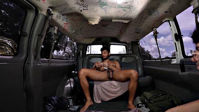 Str8 guy fucks 21yo gay in public outdoor van