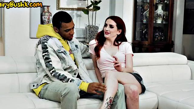 Hairy MILF deepthroating guy before letting him fuck