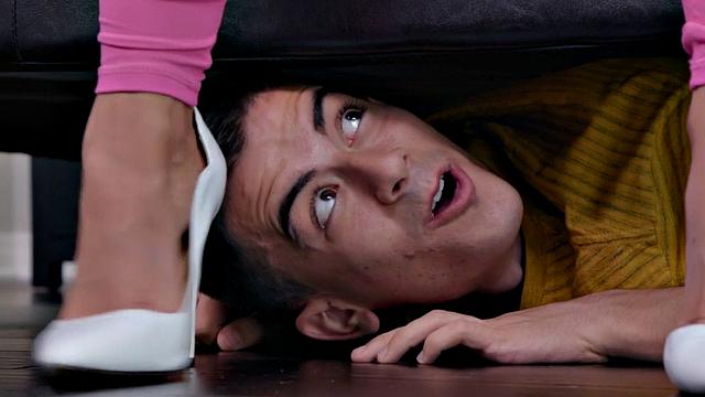 Watch this MILF deepthroat before getting her tight pussy drilled by a young guy in POV