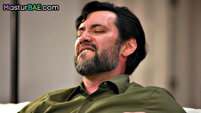 Busty redhead smashed by horny DILF