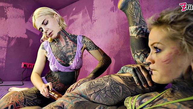 Cute Tattooed Lesbian Sex