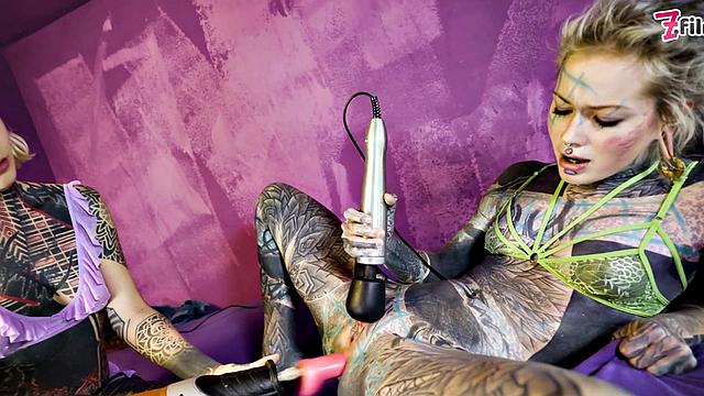 Cute Tattooed Lesbian Sex