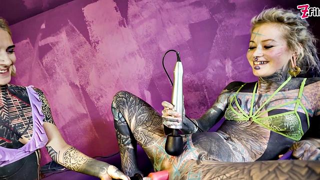 Cute Tattooed Lesbian Sex