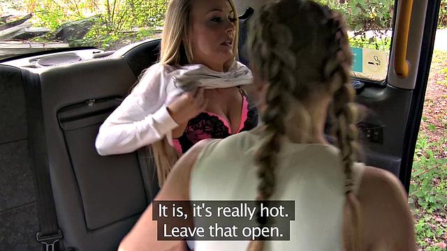 Eats pussy in taxi with a sexy fitness babe and her tattoos