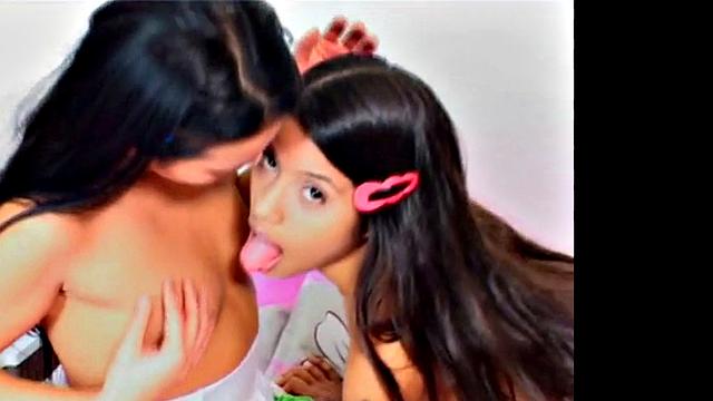 Little Lupe sensually licks and kisses tight pussy in lingerie