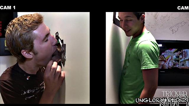 Real naive jock gets cocksucked by twink