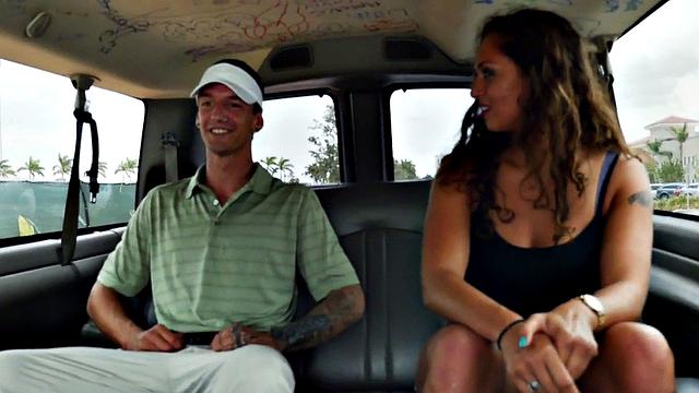 Straight amateur picked up to fuck bottom in van