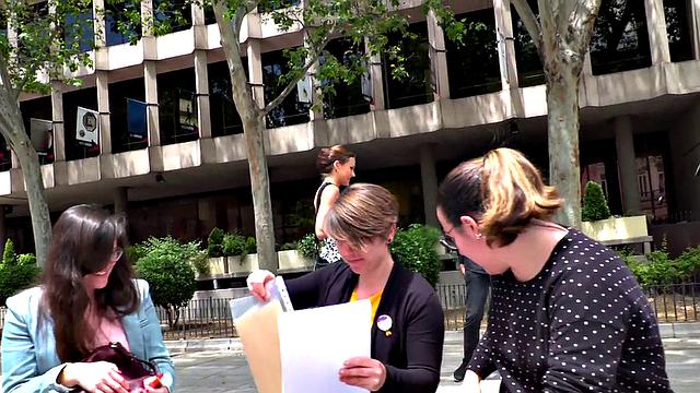 Submissive euro humiliated in front of voyeurs