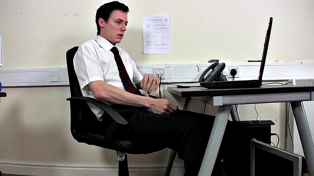 Cumshot Action In the Office - Evan Zero
