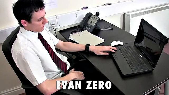 Cumshot Action In the Office - Evan Zero