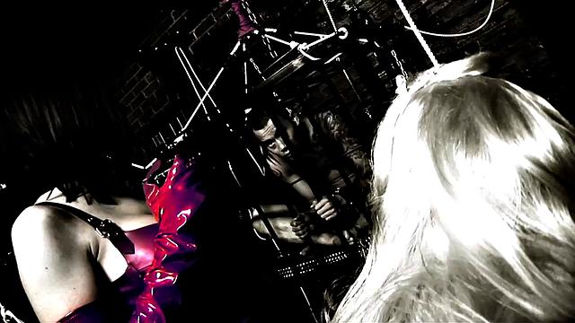 Lingerie-Clad Amy Azurra And Tanya Cox In FFM Threesome