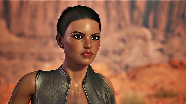 Futa3dX - Brunette And Blonde Babes Stranded In The Desert Fucking Hard