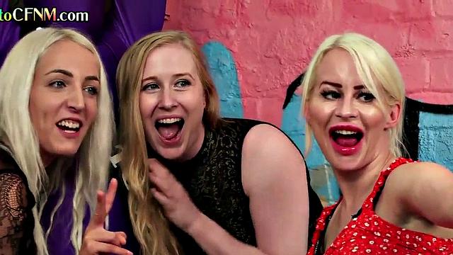 CFNM amateur ladies wank rod of costumed guy in HJ