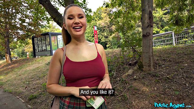 Cute girl doesn't wear anything