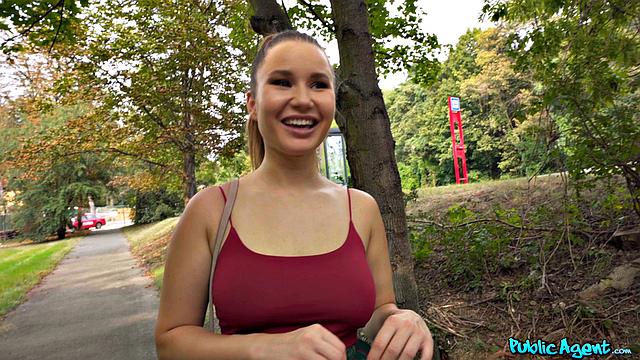 Cute girl doesn't wear anything