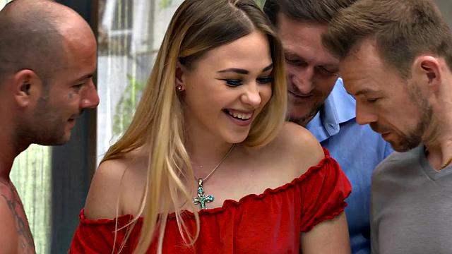 Triple penetration for insatiable whores who get fucked in all holes