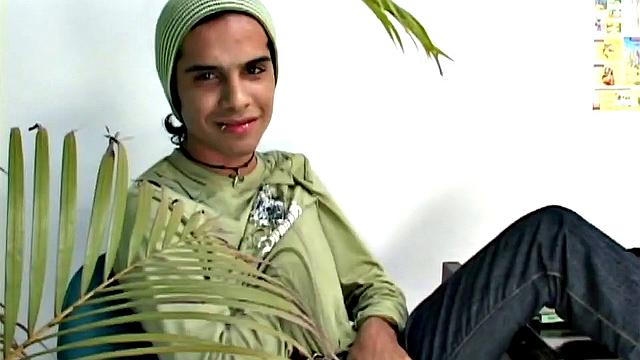 Lorenzo is a skinny and smooth Latin bad boy with a big fat cock. He slowly strips out of his clothes and is already sporting a boner before the underwear slips off.