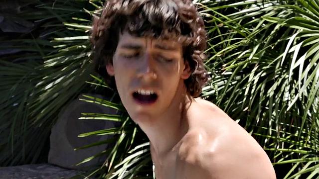 Twink dude fucked in doggystyle by perverted stud