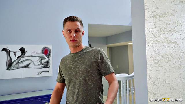 Cleaning College Guy's Cock