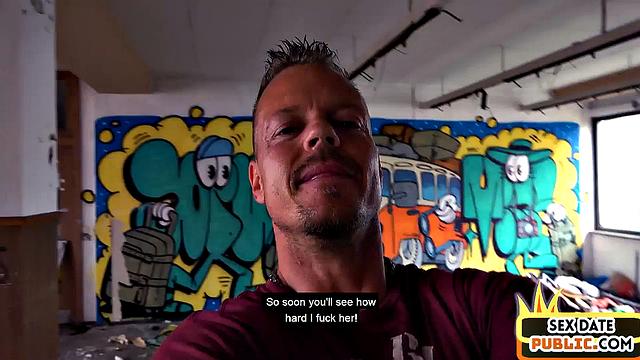 Big-titted slut fucked by stranger