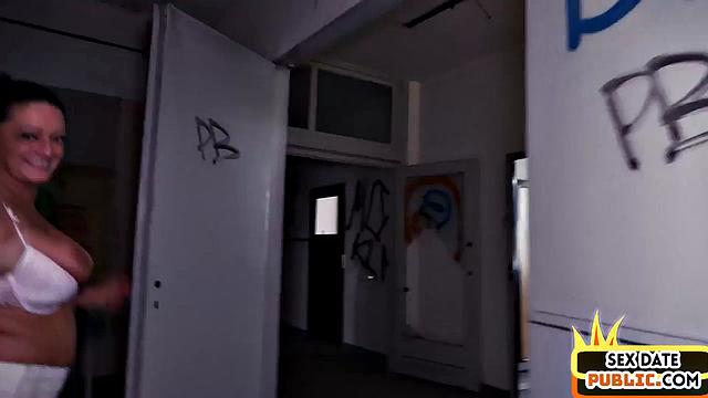 Big-titted slut fucked by stranger