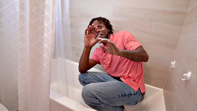 Black busty babe smashed by black cock in wet pussy