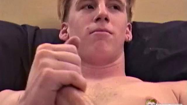 All of the previous videos of this 18 year old monster hung straight boy have been of him jerking off side-by-side with his buddy Junior. So this is his first time stroking that 9 incher solo.