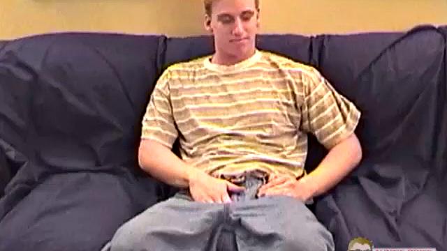 All of the previous videos of this 18 year old monster hung straight boy have been of him jerking off side-by-side with his buddy Junior. So this is his first time stroking that 9 incher solo.