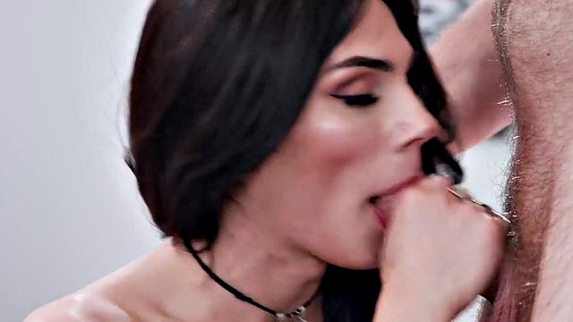 Trans lady fucked by nympho male in missionary