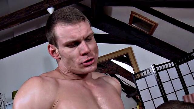 Stud barebacked on massage by athletic oiled BF