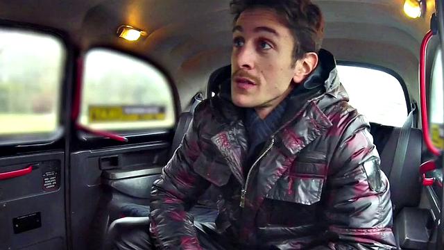 Euro cabby blows and rides in reverse cowgirl until she's covered in cum