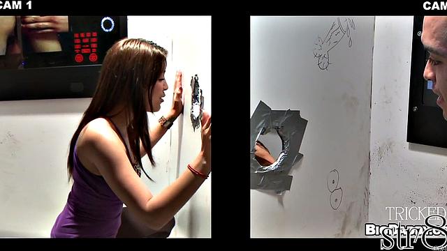 Fooled guy got blowjob in gloryhole