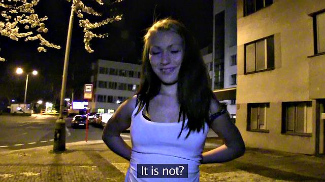 Fame Hungry Brunette Spreads Her Legs For Stranger's Cock