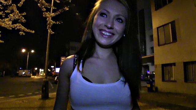 Fame Hungry Brunette Spreads Her Legs For Stranger's Cock