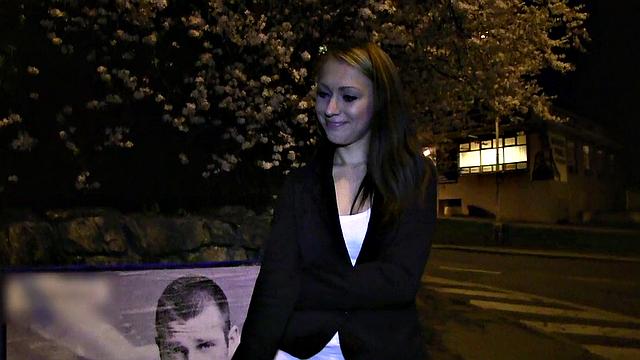 Fame Hungry Brunette Spreads Her Legs For Stranger's Cock